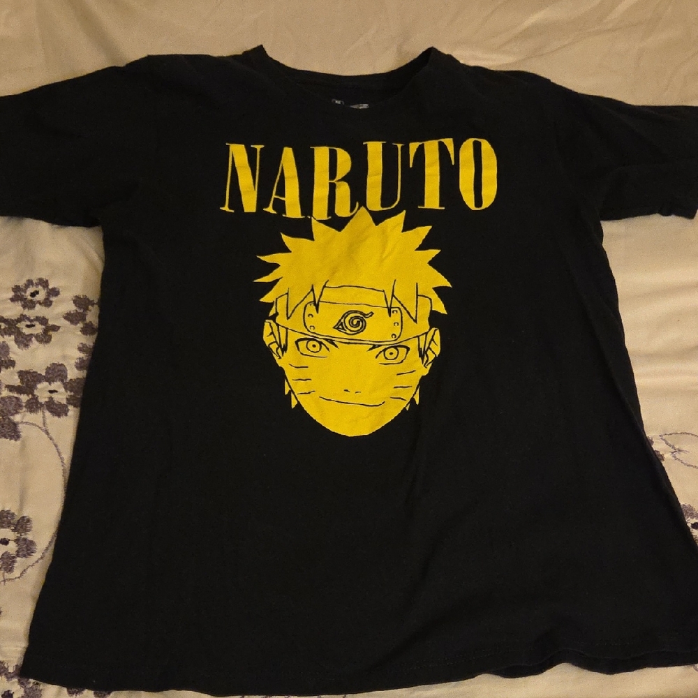 Naruto Black and Yellow Graphic Tee
